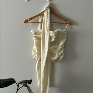 Lioness Island Bodice in Cornsilk Corset + Scarf set